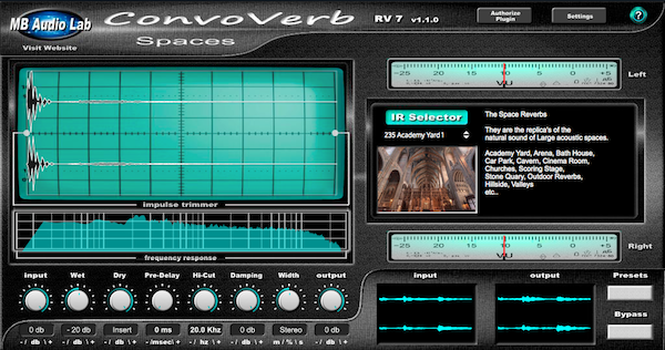MB Virtual Fx - Convoverb RV7 
- Spaces