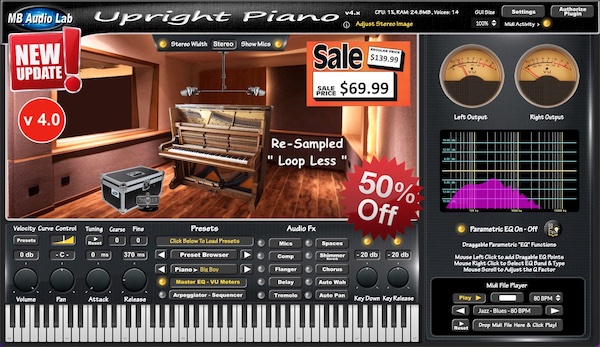 MB Virtual Keyboard - Upright Piano Bundle