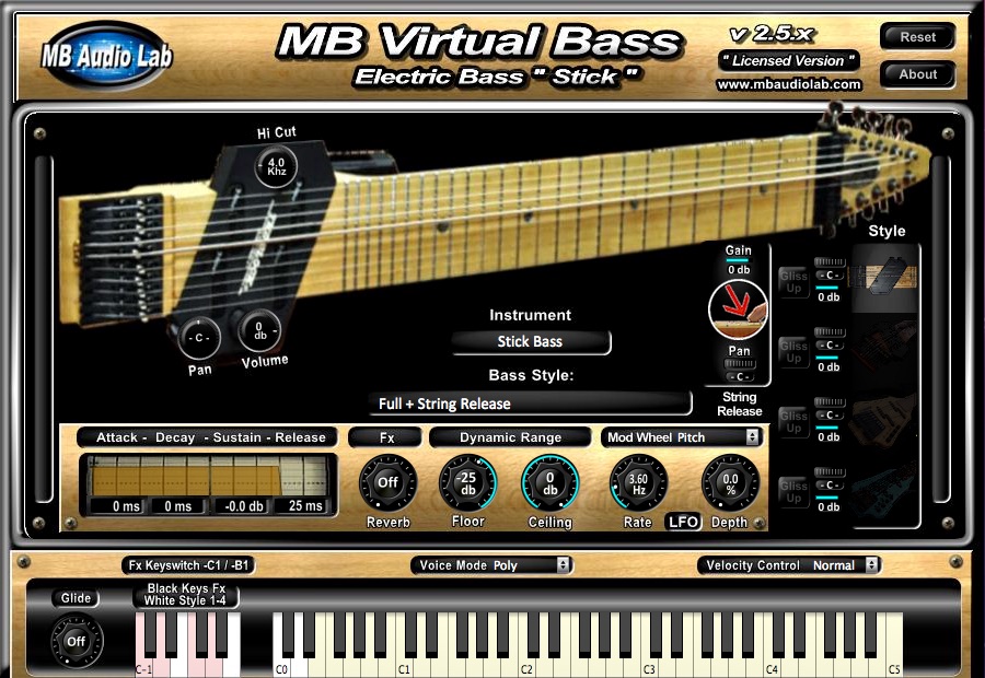 MB Virtual Bass - Electric Bass 
- Stick Bass