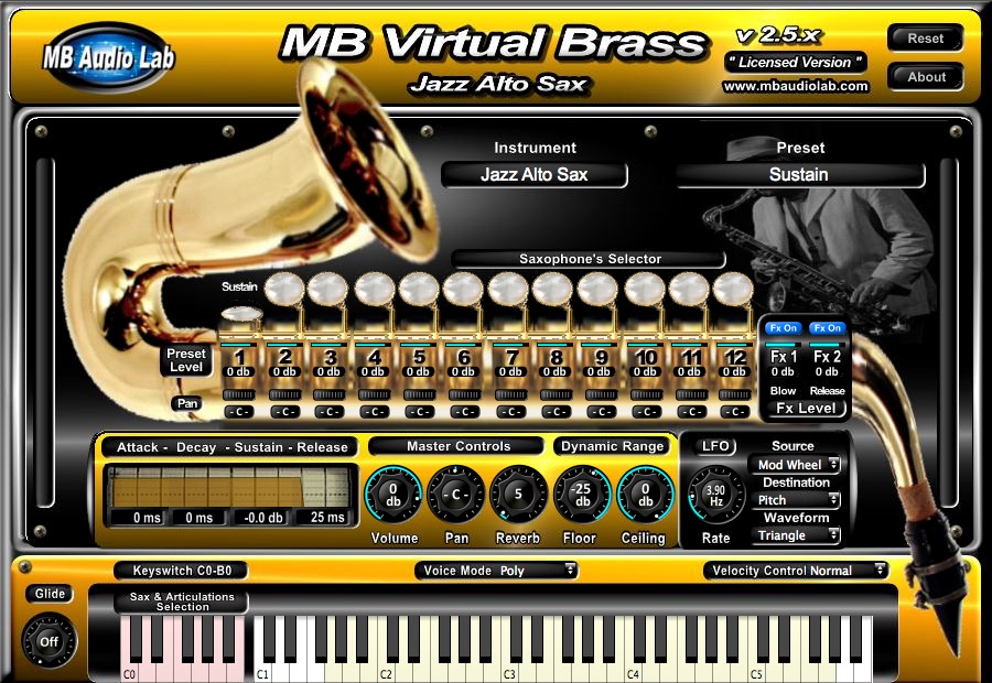 MB Virtual Brass - Jazz Brass 
- Alto Saxophone