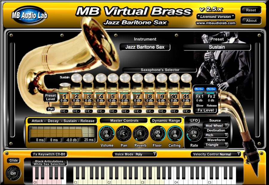 MB Virtual Brass - Jazz Brass 
- Baritone Saxophone
