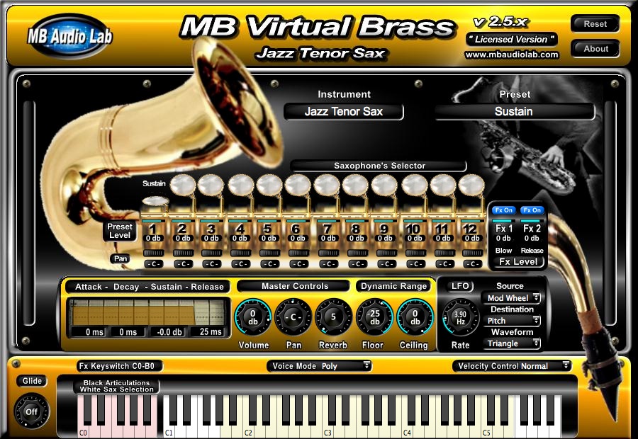 MB Virtual Brass - Jazz Brass 
- Tenor Saxophone