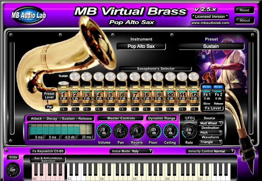MB Virtual Brass - Pop Brass 
-  Alto Saxophone