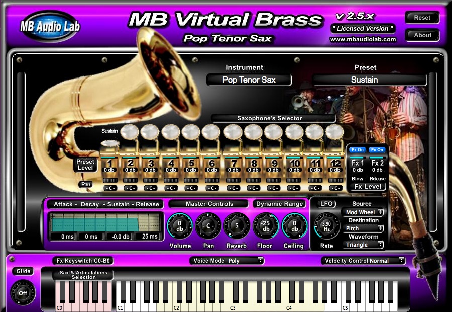 MB Virtual Brass - Pop Brass 
- Tenor Saxophone