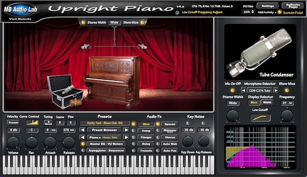 MB Virtual Keyboard - Upright Piano 
- Honky Tonk Upright