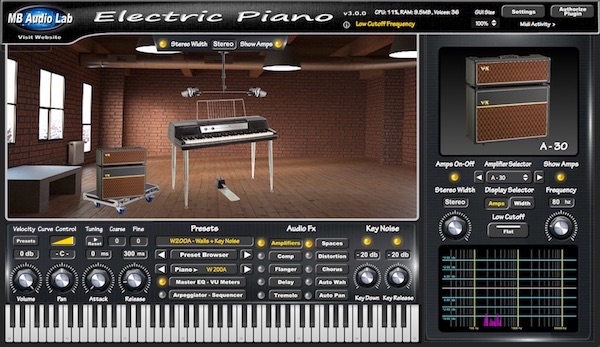 MB Virtual Keyboard - Electric Piano 
- W200A